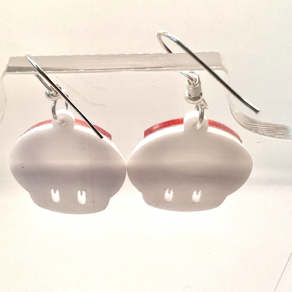 Mushroom Earrings - Mario Earrings - Retro Earrings - Y2K Earrings - Hippie Earr - Picture 4 of 8